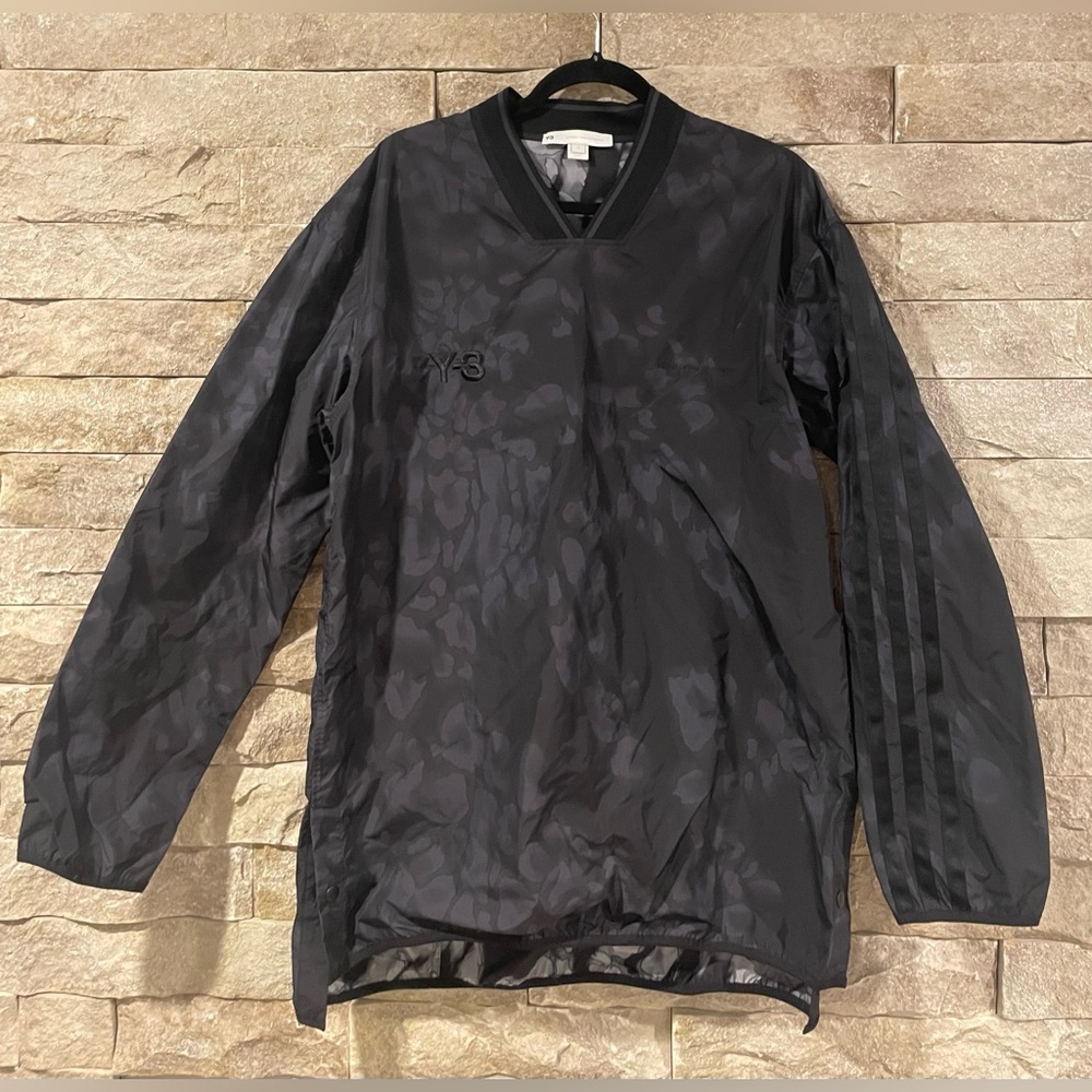 Y-3 Adidas Black Patterned Windbreaker